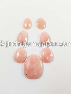 Pink Opal Rose Cut Slices
